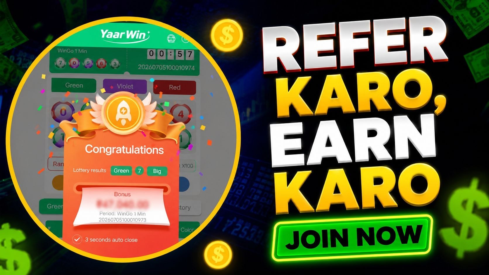 YaarWin Referral Earnings