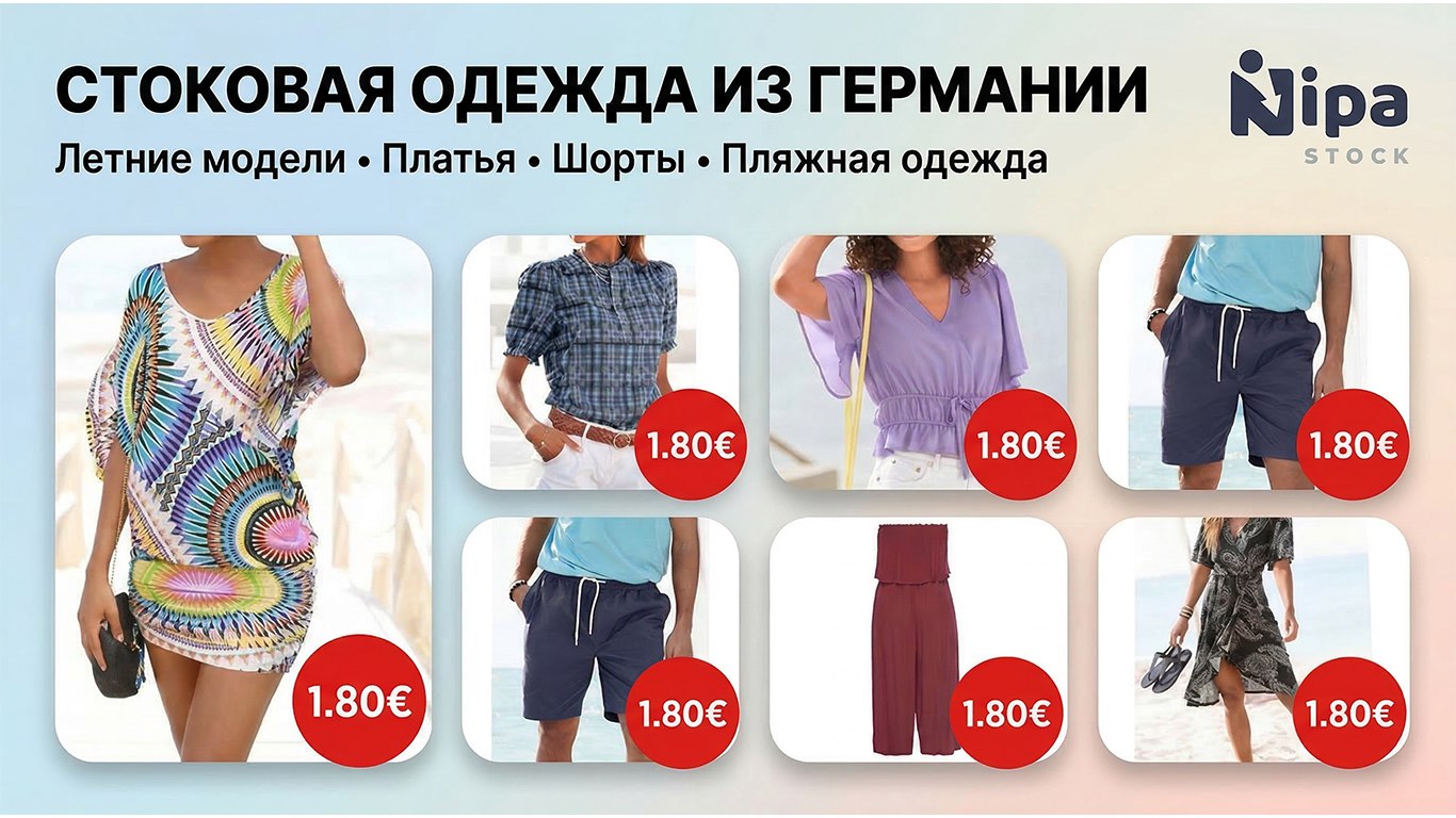 Nipa Stock GmbH Опт сток брендовых вещей из Германии 🇩🇪
